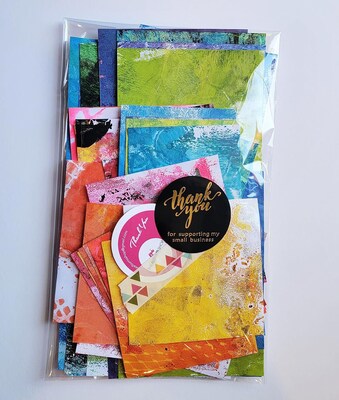 40 Beautiful Hand Painted Collage Papers Collage Paper Samples For Art Journals Scrapbooks Mixed Media Art.40 piece - image5